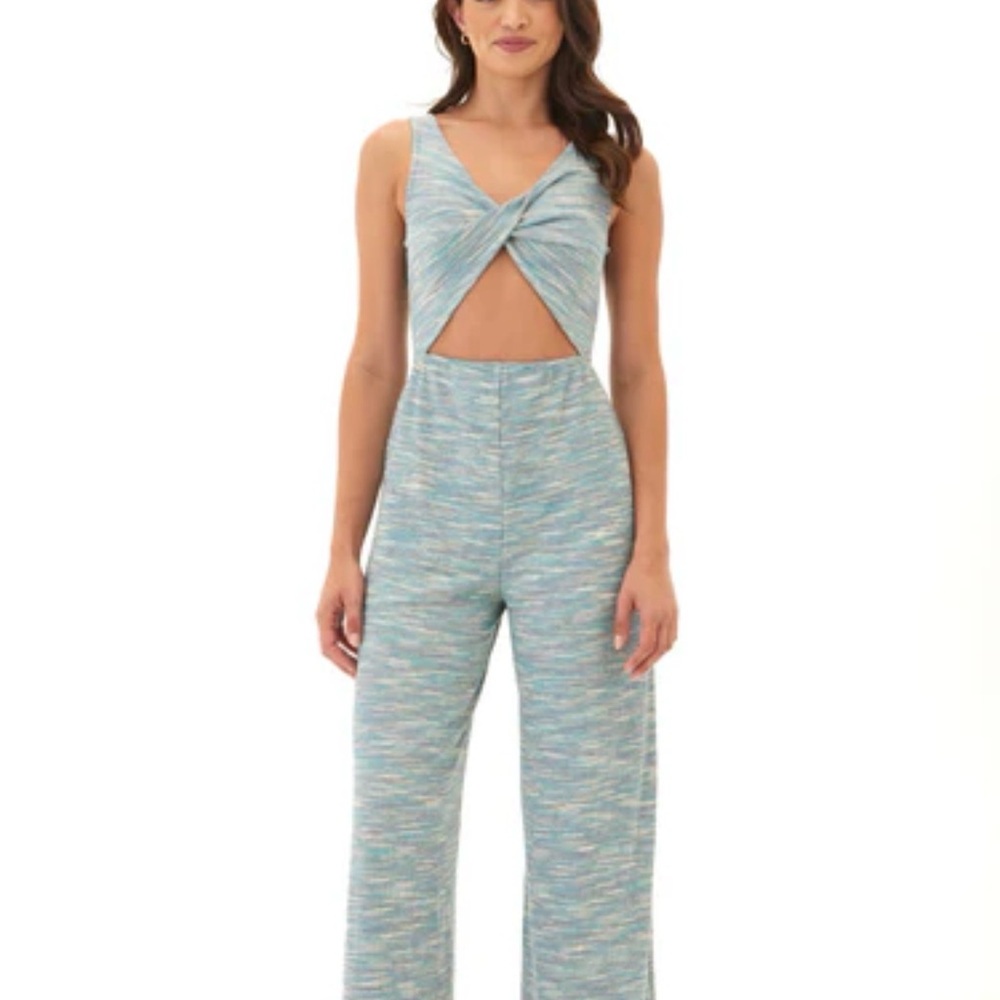 Threads 4 Thought Teal Cutout Jumpsuit